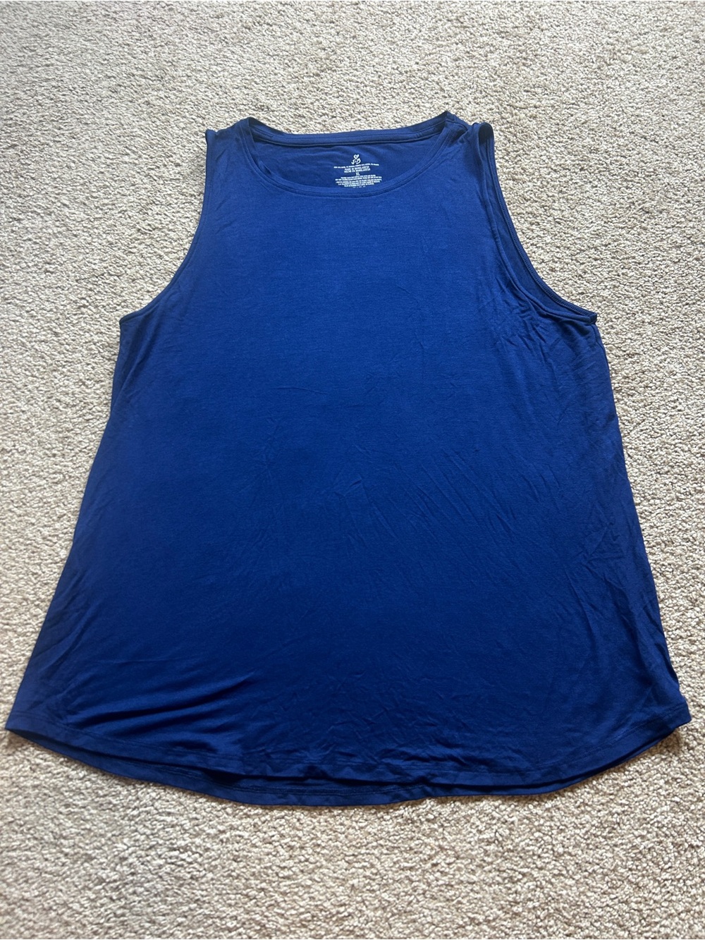 Jane and Bleecker Women's Royal Blue Sleeveless Tank Top Soft Lounge Sleepwear